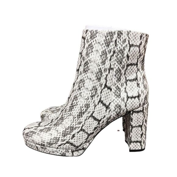 Justfab bootie Women’s Animal Print Francine Platform Ankle Boot Faux Leather - Picture 5 of 8